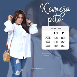 Balicihui Kemeja Pita Wanita Jumbo Plus Size Big Size