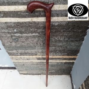 Tongkat jalan kayu galih asem model habib