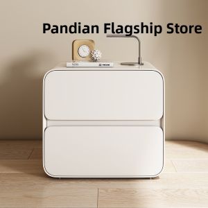 PANDIAN | Ins Style Luxury White Lacquer Storage Cabinet