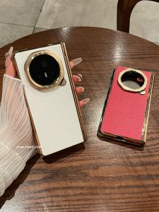 Applicable Honor Magicv3 Foldable Phone Case New Arrival High-End Electroplating V3 Foldable Screen Middle Shaft All-Inclusive Leather Shell Magic V3 Lens Bracket Ultra-Thin Anti-Fall Shell Film Integrated Protective Cover