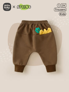 Spring Autumn Baby Pants Cartoon Big Butt Boys Girls Long Trousers Comfortable Cotton Elastic Waist Kids Clothing