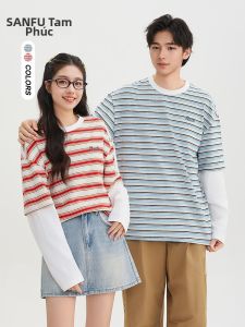 SANFU | Áo Thun Sọc Phong Cách Casual Hai Màu