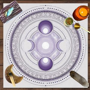 Tarot Art Printed Altar Cloth Durable Washable Divination Interpretation Home Tablecloth
