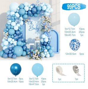 Blue Balloon Garland Arch Kit Wedding Birthday Party Decoration Adult Wedding Party Supplies Latex Ballon Baby Shower