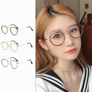 🔥Cadia👍 Anti Radiation Glasses for Women Retro Round Glasses Frame Anti Blue Light Eyeglasses