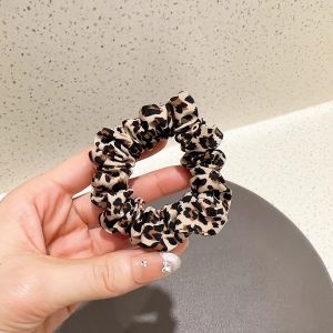 ริบบิ้นยางยืดลายเสือดาวสไตล์เกาหลี ริบบิ้นยางยืดผมแบบหนาสำหรับผู้หญิง ที่คาดผมแบบลำลอง ที่คาดผมแบบมีสไตล์