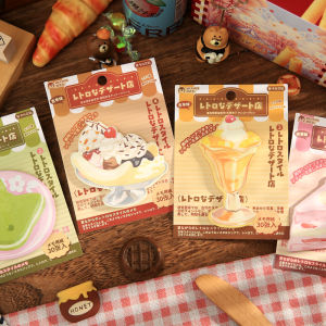 Retro Cafe Back Card N-Stick Notes Japanese Style Dessert Scrapbooking Decoration Memo Small Fresh Element Business Supplies