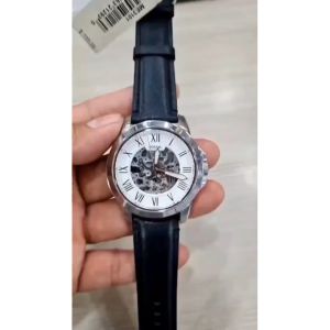 [Promo] Jam Tangan Pria FS ME3101 / ME 3101 Grant Silver Skeleton Dial Black Leather Strap Automatic Original Garansi 2 Tahun [✔COD][100% Authentic]