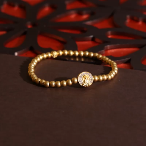 Chow Sang Sang 周生生 999.9 24K Pure Gold Cultural Blessings Diamond Lotus Motifs Bracelet for Women 14.5cm 94553B