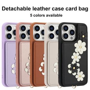 For Samsung Galaxy A16 A55 A35 A15 A34 A14 A54 A04 A04S A53 A13 5G Cover Samsung A16 A55 A15 A14 4G Phone Case Beautiful Art Flower with bracket Slot Leather Back Cover