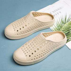 Women's Shoe: White Coqui Jefferson Frank Nativ Hollow Out Flat Slipper & Breathable Slip On Clogs