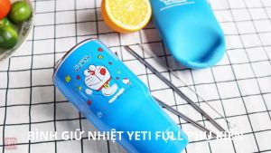 Cốc giữ nhiệt inox 304 tặng kèm ống hút cọ rửa và túi 900ml inox 2 lớp giữ nhiệt cao cấp