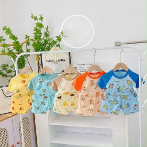 Bộ cộc tay cho bé trai gái Bộ quần áo trẻ em chất vải thun lạnh co dãn 4 chiều cực mát dễ thấm mồ hôi