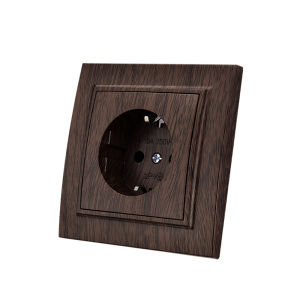 Wood Flame Retardant AC Paint Plastic Plugs Socket Power Sockets With Ground EU Standard Electrical Outlets 250V Classic Socket