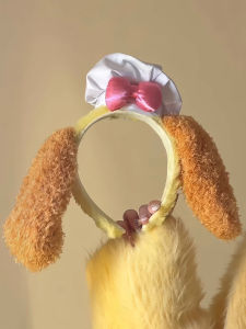 Cute Girl Heart Plush Hairband Cartoon Hair Clip Headwear Fashionable Korean Style Fabric Hair Accessories Fresh Outlined