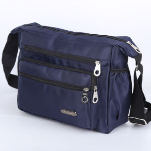 Large Capacity Oxford Cloth Mens Shoulder Bag Crossbody Business Backpack Travel Bag Multiple Compartments for Out-of-town Trips