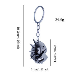 Game Themed Alloy Helmet Keychain Model Pendant Bag Accessory Mens Key Holder Gift Sharp Headgear Package Accessories