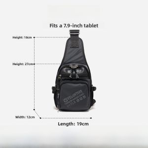 VOLUNTEER | Casual Oxford Cloth Crossbody Bag Lightweight Sports Mens Chest Bag Volunteer Brand Leisure Shoulder Bag For Youth