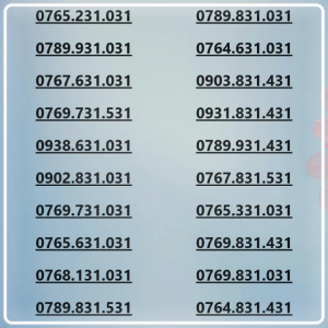Sim Mobifone 31x31 giúp tài lộc bền vững sự nghiệp thăng hoa(CHƯA KÍCH HOẠT PHẢI ĐĂNG KÝ CHÍNH CHỦ )