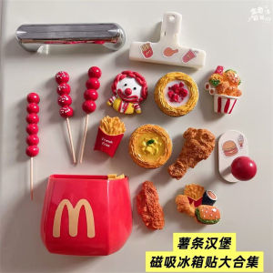 2025 Mới Kẹp Gắp Hamburger 3D Lớp Kín Magneit Dụng Cụ Bếp Mỏng Nhẹ Đồ Trang Trí Nhà Phong Cách Mỹ Cổ Điển