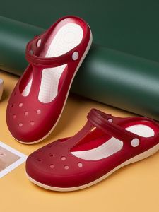 รองเท้าแตะชายหาดฤดูร้อนผู้หญิงสวมใส่สองทาง Soft Sole Anti-SLIP Rhinestone รองเท้าแม่พยาบาลกลางแจ้งรองเท้าเยลลี่