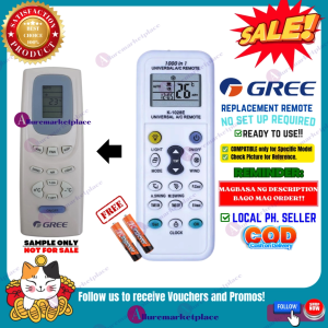 GREE AIRCON Remote Replacement [**Mag Basa B4 Umorder**] Ready to USE Universal for GREE AC Remote Control GREE INVERTER NON-INVERTER GREE WINDOW TYPE SPLIT TYPE AIRCON REMOTE y512f2 y512f y512 alluremarketplace2ND