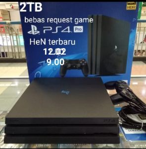 PS4 PRO SERI 72 HEN Hdd 2TB / 1TB free game bonus 2x stik wireless BISA REQUEST