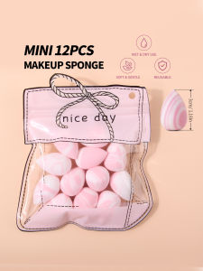 Makeup Sponge 12Pcs Set Latex Free Wet & Dry Dual Use For Foundation Concealer Blending Facial Cosmetic Beauty Makeup Accessorie