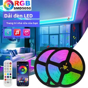 RGB5050 Dây Đèn LED 5V Điều Khiển Bluetooth Đổi Màu Băng Cho Đèn Nền Tivi Có Điều Khiển Từ Xa 24 Phím/44 Phím Phòng Ngủ Băng Trang Trí
