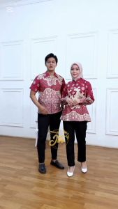 BLUS MEGA PROMO CASSIA BATIK WANITA LENGAN PANJANG BAJU TUNIK ATASAN KERJA KANTORAN MODERN JUMBO PREMIUM KEKINIAN