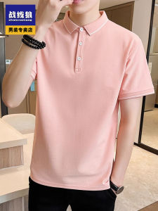 Loose Fit Short Sleeve Polo Shirt for Men Summer Fashion Casual Versatile Turn-down Collar T-shirt Breathable Comfortable Cotton Blend