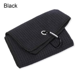 40x60CM Cotton Microfiber Golf Towel High Water Absorption with Carabiner Hook for Club Cleaning And Golf Training Aids