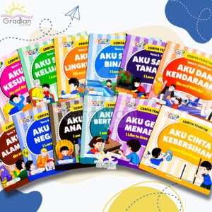 Buku Cerita Tematik Bilingual (Indonesia - Inggris) | Buku Cerita Aku Gemar Menabung Aku Bertanggung Jawab Aku Anak Jujur