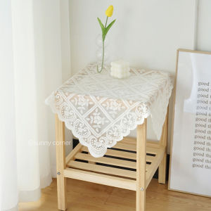 INS ผ้าปูโต๊ะลูกไม้กุหลาบแนววินเทจสไตล์คันทรี่โต๊ะน้ำชาโต๊ะกลมโต๊ะสี่เหลี่ยมผ้าคลุมโต๊ะข้างเตียงผ้าปูโต๊ะพื้นหลังสำหรับถ่ายรูป