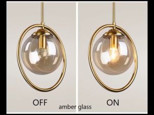 Simple Glass Lamp Living Room Kitchen Creative Pendant Light Bedside Aisle Corridor Background Chandelier