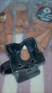 Paket Aromaterapi Premium 3in1 - Bukhur Kerucut Keramik Asap Bawah Prapen & Krucut Dupa 25pcs