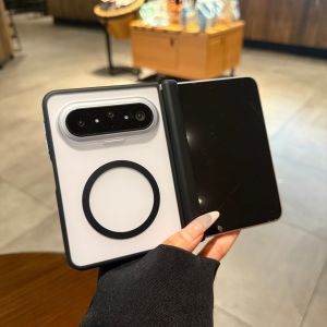 Matte Frosted Translucent Black Anti-Fingerprint Magnetic Phone Case