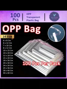 100PCS OPP Transparent Plastic Bag Self Adhesive Plastic Bag (113) Plastik Packaging Beg Buku Tudung Baju Kurung