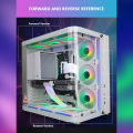 JUMPEAK MX120 360mm Modular Wireless Splicing 120mm PC Case Cooling Fan ARGB Infinite Mirror Light Effect For Water Cooler Fan. 
