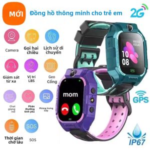 Đồng Hồ Thông Minh Trẻ Em 2G Có Chức Năng Định Vị GPS SOS Gọi Điện Chống Nước Camera Dành Cho iOS Android Quà Tặng Trẻ Em Có Khe Cắm Thẻ SIM