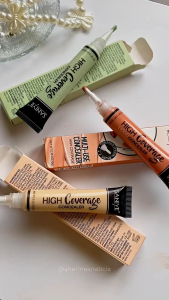 SANIYE Concealer Multifungsi 5in1 Waterproof Wajah High Coverage Orange dan Hijau (Brush Aplikator)
