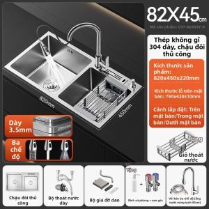 SHENYUAN | Chậu Rửa Bếp Inox 304 Đôi