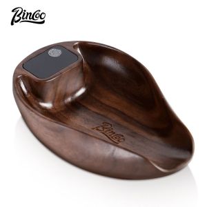 BINCOO Electronic Scale Bean Dish Walnut Touchscreens Coffee Hand Brewed Coffee Weighing Plate Espresso Appliances