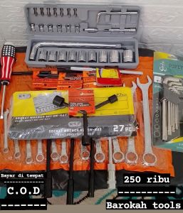 1 set kuci ring pas full set1 set kunci shok full set 1 paket kunci T no 8101214 1 set kunci L bolak balik L bintang L biasa 1 item kunci Y no 121417 1 obeng Amerika bolak balik