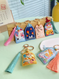 DIY Kit Embroidery Pendant Keychain Kerajinan Tangan Gantungan Kunci Bordir 4
