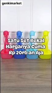 Technoplast Color Fun Bloom Value Set Kotak Makan Botol Minum Sendok Garpu Genki Market