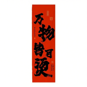 GUANGMANZHI | Calligraphy Text Long Strip Hanging Cloth Indoor Wall Decor