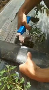 ที่เจาะสายส่งน้ำผ้าใบ ขนาด 25 มิล (สีขาว ส้ม) คีมเจาะรู สำหรับใช้กับวาวล์เทปน้ำหยด ที่เจาะรูเทป เครื่องเจาะกระดาษ รูเดียว