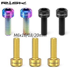 Risk Bicycle Disc Brake Caliper BoltsTitanium Alloy M6x16/18/20mm Screws Bike Disc Brake Fixing Bolt MTB Road Bicycle Screws