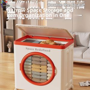 LANWAN | Large Capacity Folding Storage Box with Wheels
